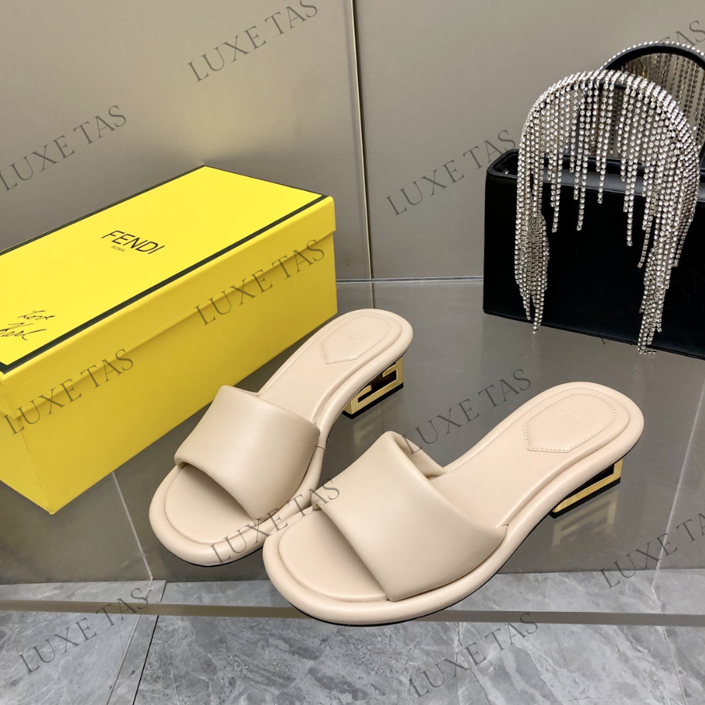 Baguette Pink Nappa Leather Slides - Designer Slides & Sandals for Women