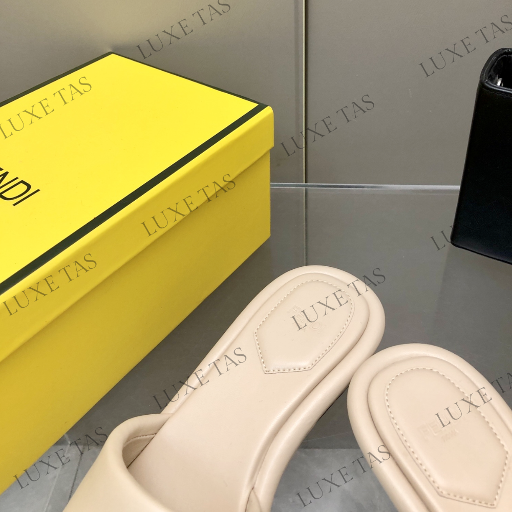 Baguette Pink Nappa Leather Slides - Designer Slides & Sandals for Women