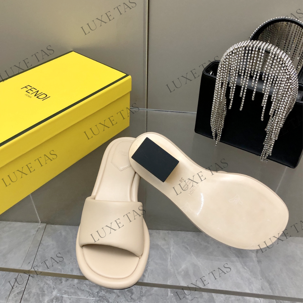 Baguette Pink Nappa Leather Slides - Designer Slides & Sandals for Women