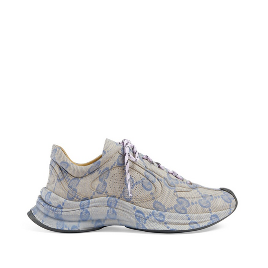 Beige & Blue GG Run Sneaker - Designer Sneakers for Women