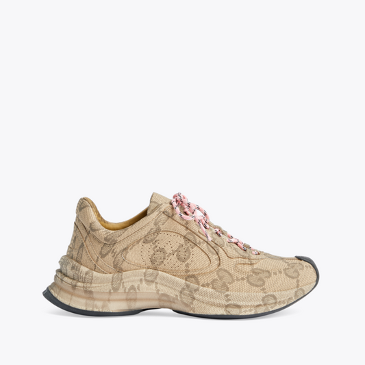 Beige & Ebony GG Run Sneaker - Designer Sneakers for Women