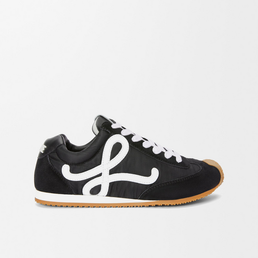 Black Ballet Runner 2.0 In Nylon And Calfskin Designer Sneakers for Men and Women