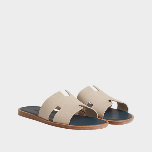 Blanc Gomme / Bleu Céleste Izmir Sandal - Designer Slides & Sandals for Men