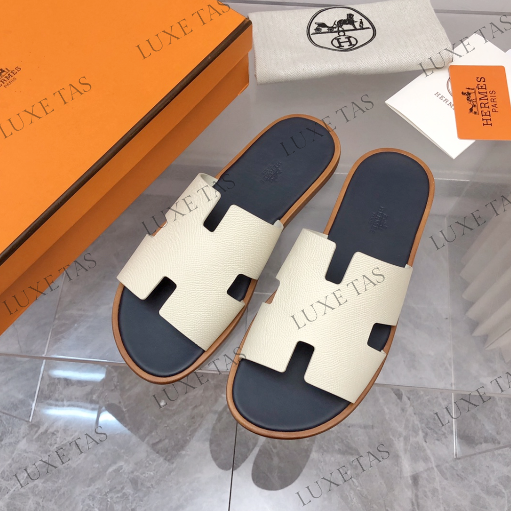 Blanc Gomme / Bleu Céleste Izmir Sandal - Designer Slides & Sandals for Men
