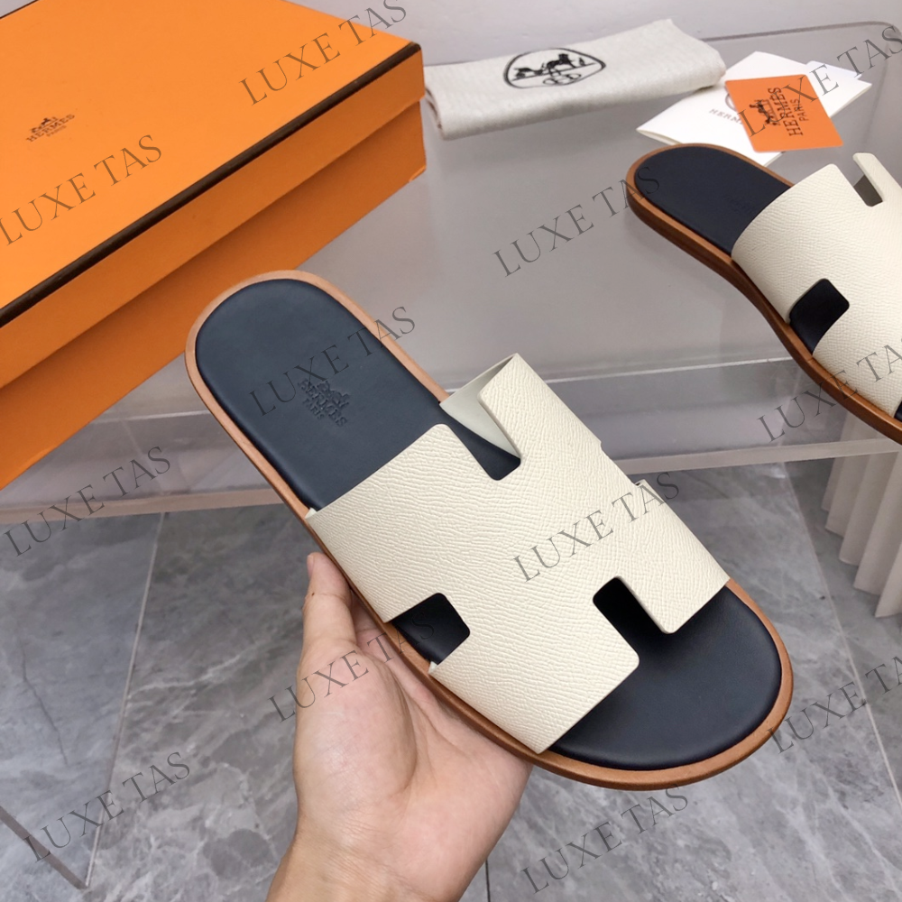 Blanc Gomme / Bleu Céleste Izmir Sandal - Designer Slides & Sandals for Men