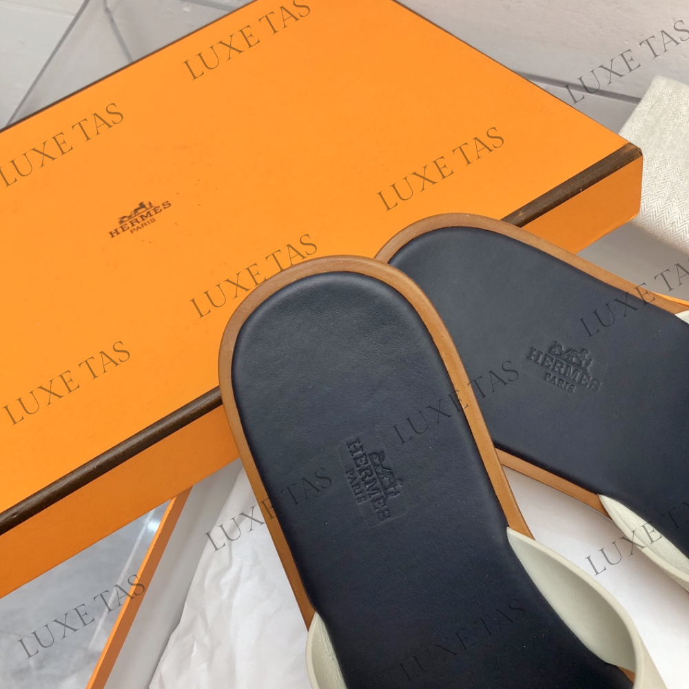 Blanc Gomme / Bleu Céleste Izmir Sandal - Designer Slides & Sandals for Men