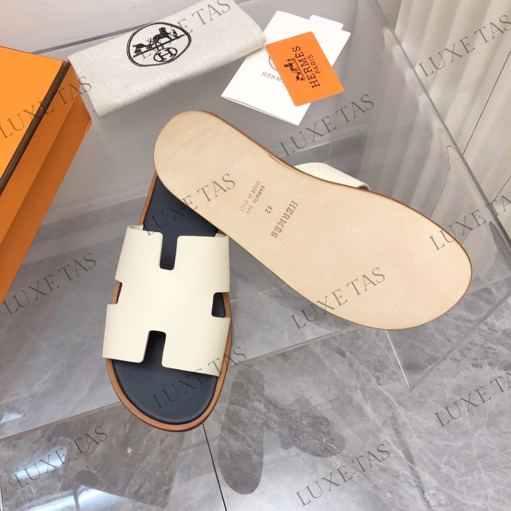 Blanc Gomme / Bleu Céleste Izmir Sandal - Designer Slides & Sandals for Men