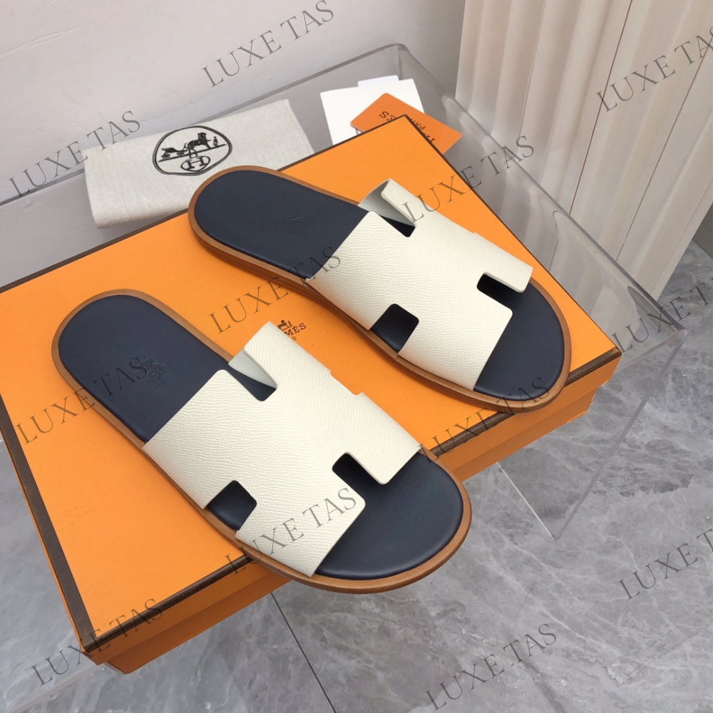 Blanc Gomme / Bleu Céleste Izmir Sandal - Designer Slides & Sandals for Men