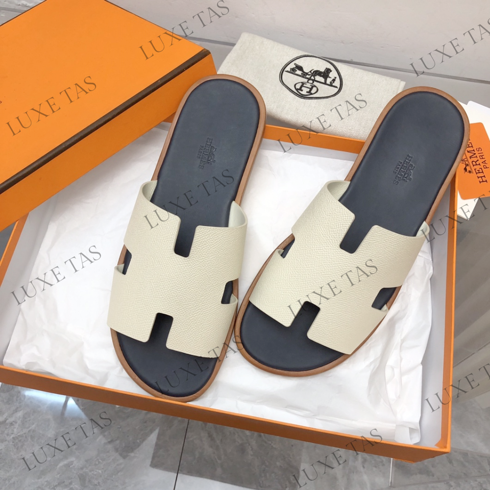 Blanc Gomme / Bleu Céleste Izmir Sandal - Designer Slides & Sandals for Men