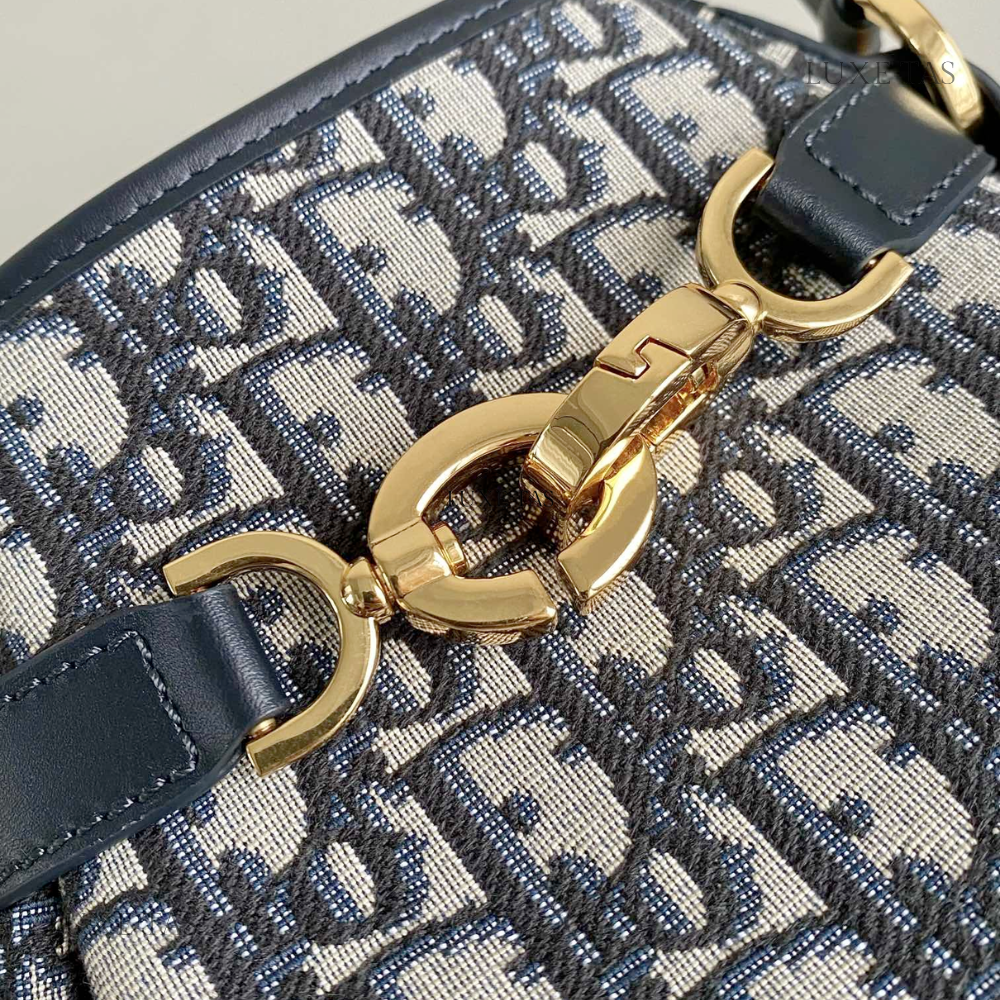 Blue Medium C'est Dior Bag Leather Bucket Bag for Women