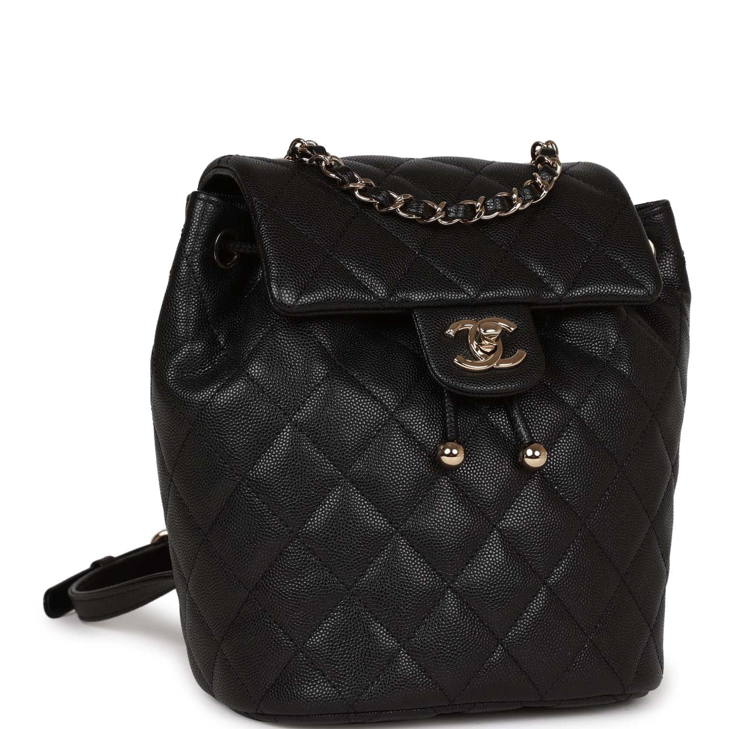Chanel Mini Urban Spirit Backpack Black Caviar Gold Hardware