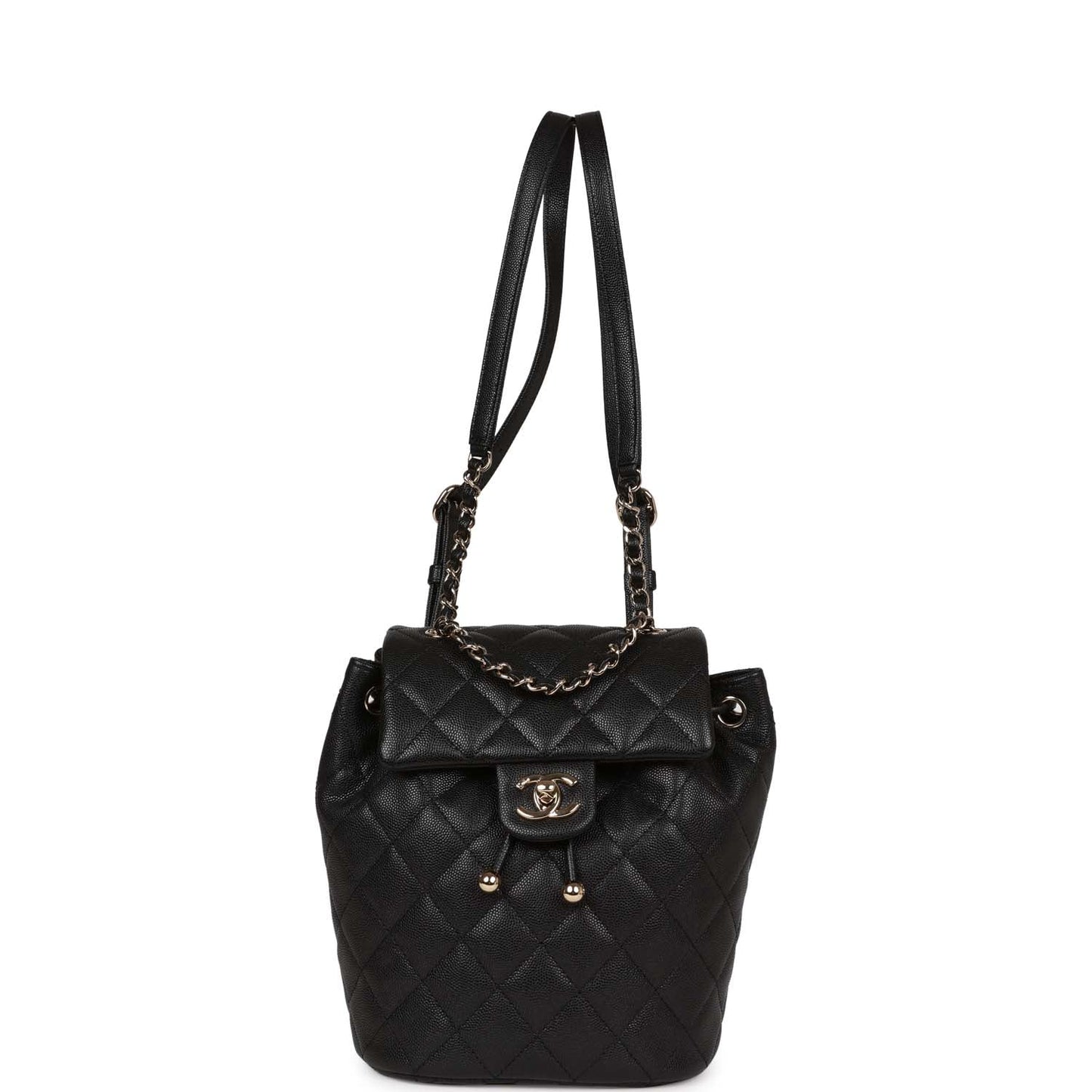 Chanel Mini Urban Spirit Backpack Black Caviar Gold Hardware