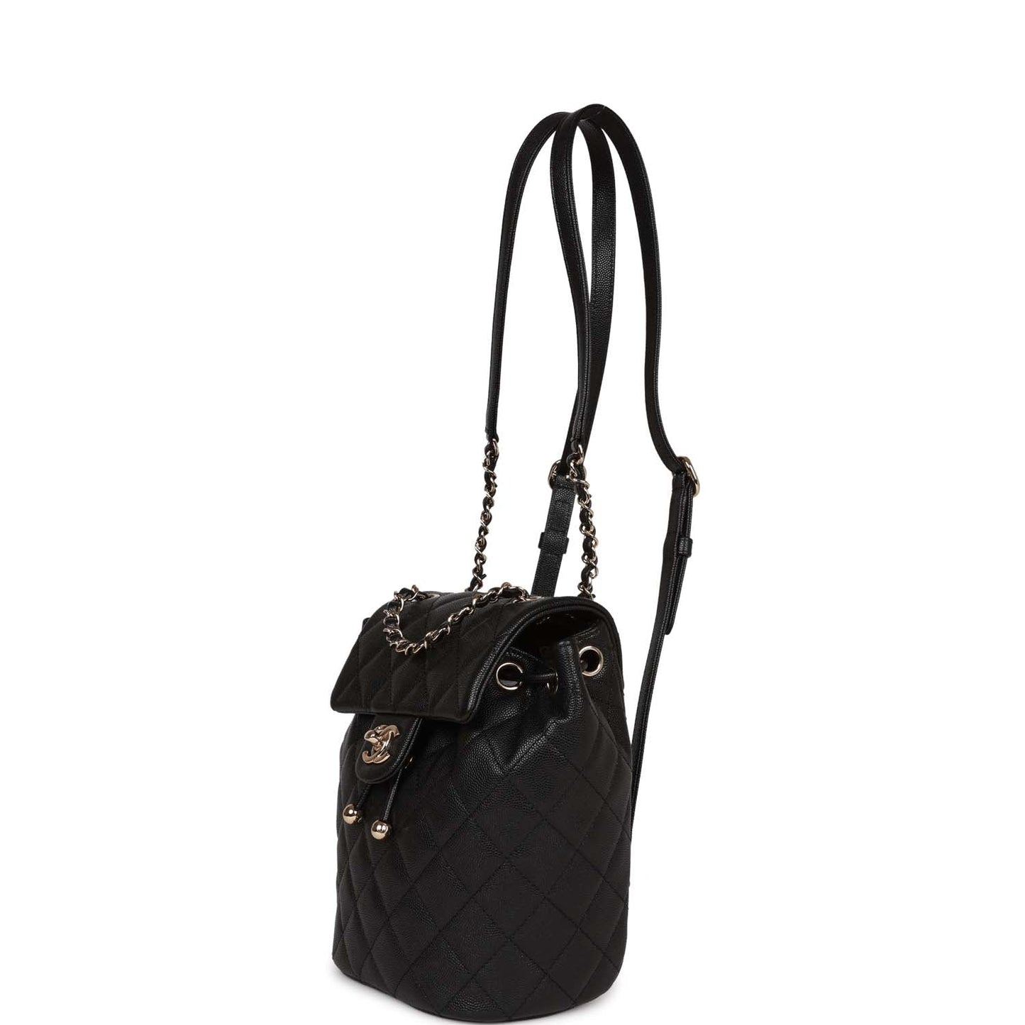 Chanel Mini Urban Spirit Backpack Black Caviar Gold Hardware