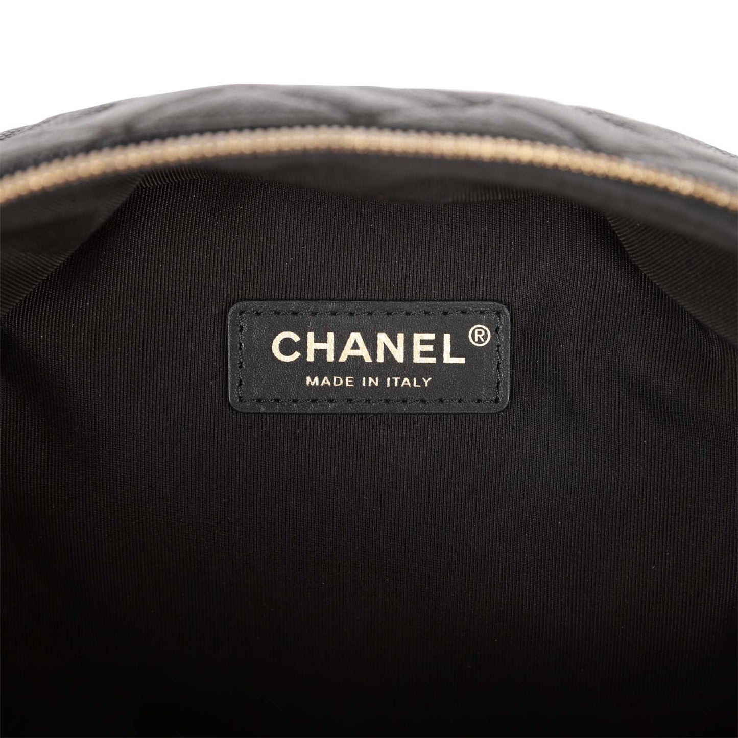 Chanel Large Backpack Black Caviar Light Gold Hardware