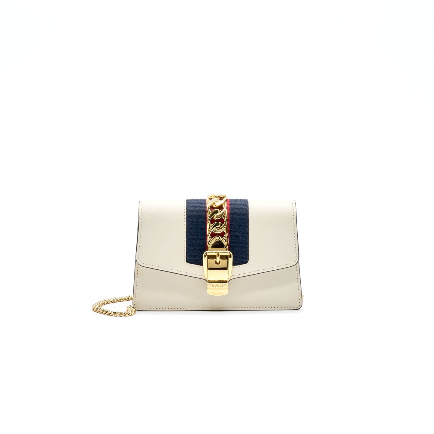 Gucci Sylvie Super mini Bag white with
