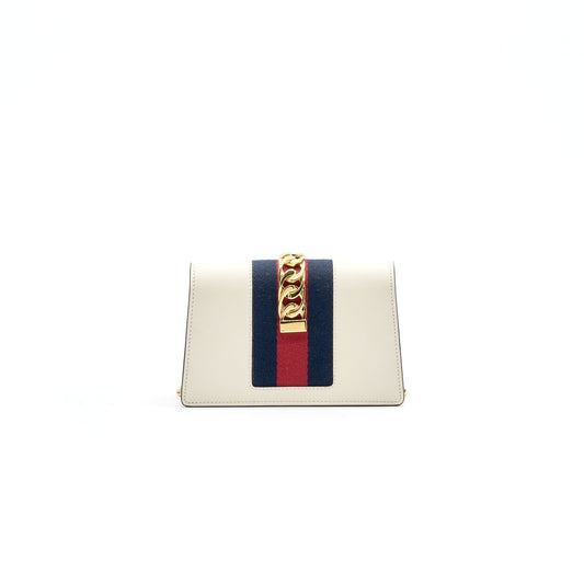 Gucci Sylvie Super mini Bag white with