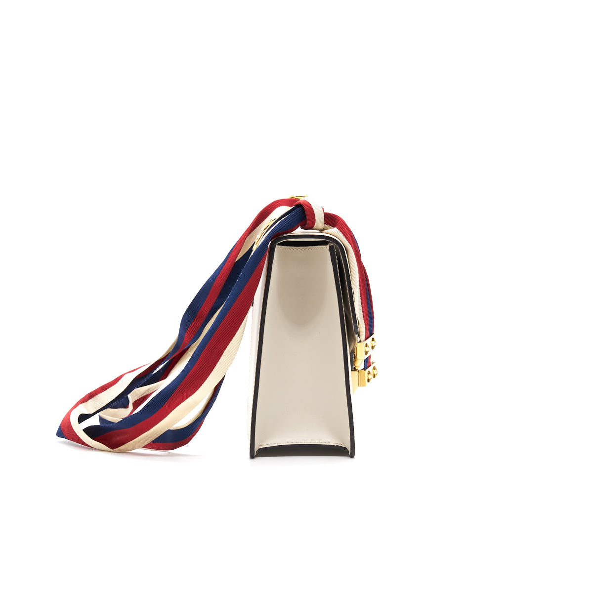 Gucci Sylvie Small Shoulder Bag White  (Leather Strap Missing)