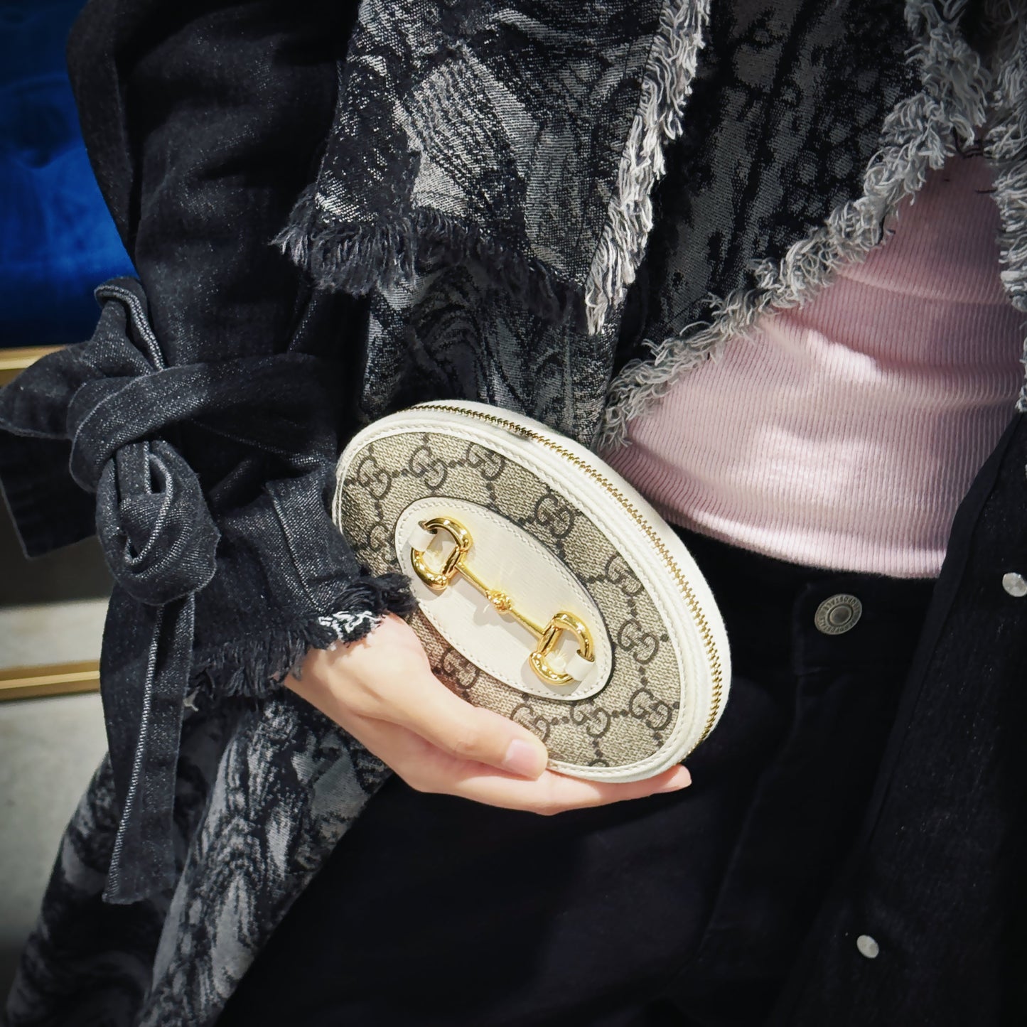 Gucci 1955 GG Supreme Horsebit Coin Case Wallet TWS