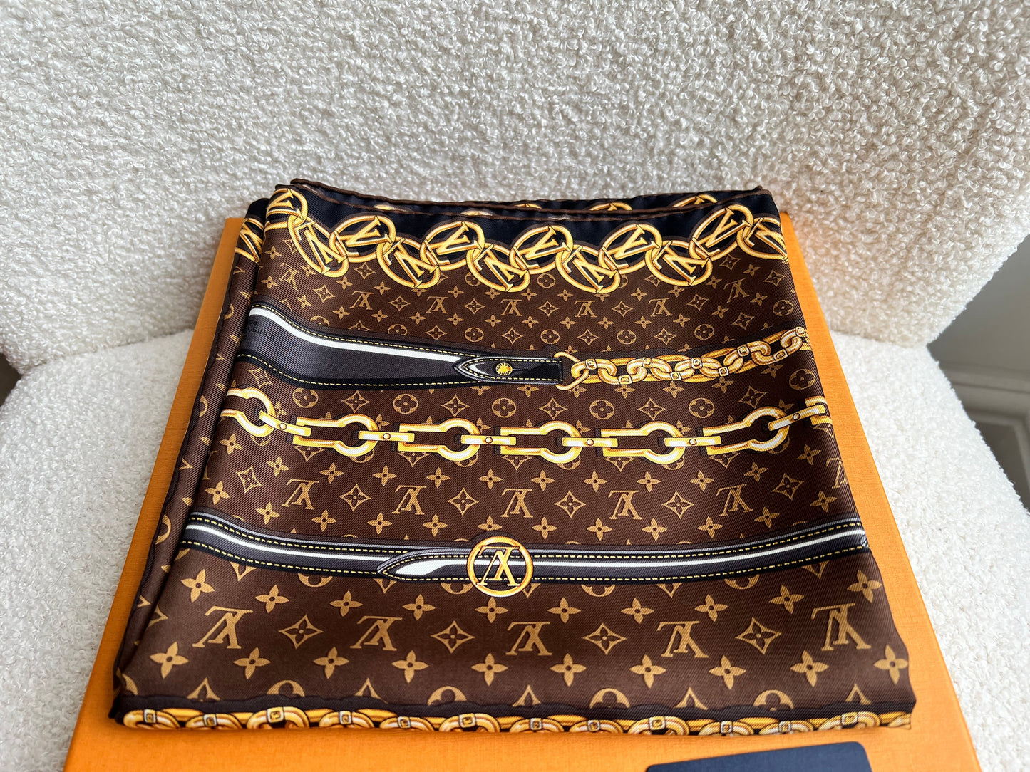 Louis Vuitton Silk Monogram Forever Scarf