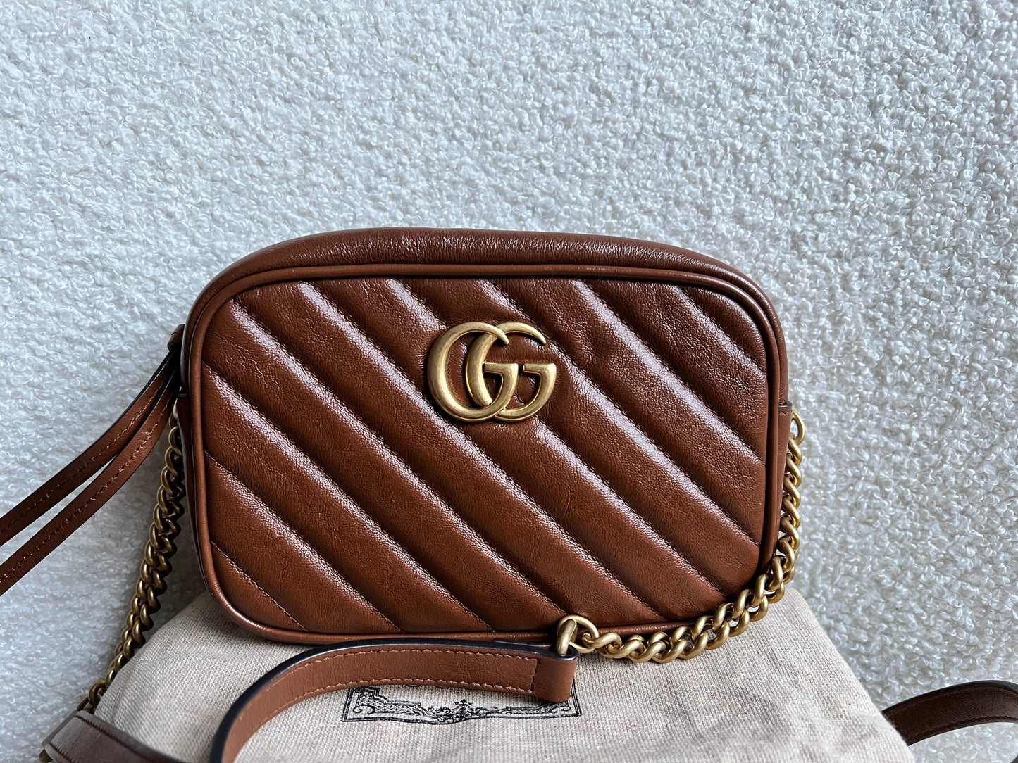 Gucci GG Brown Marmont Mini Shoulder Bag (RRP £1,360)