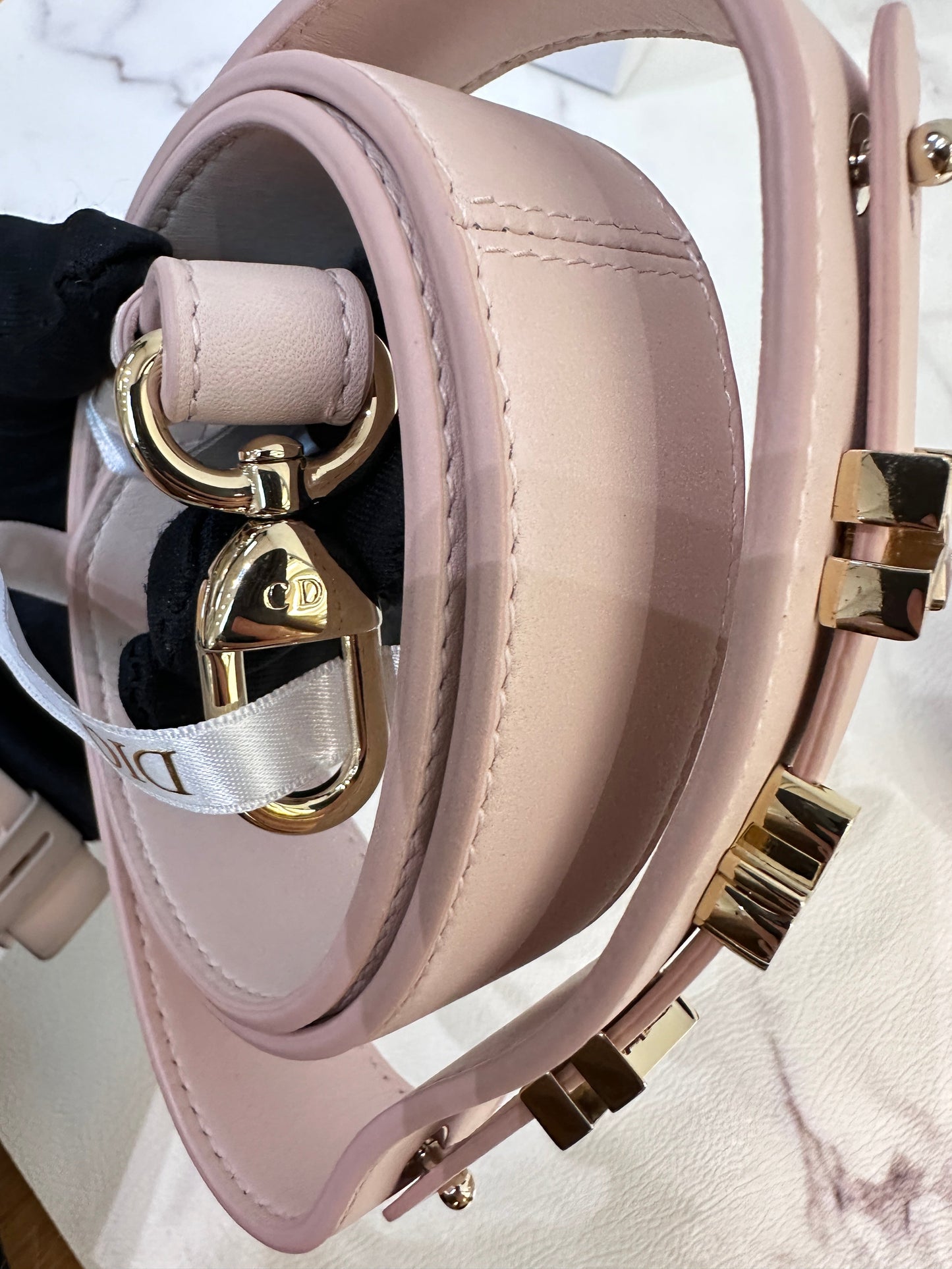 DIOR Lambskin Cannage Small Lucky Badges My Lady Dior Pink