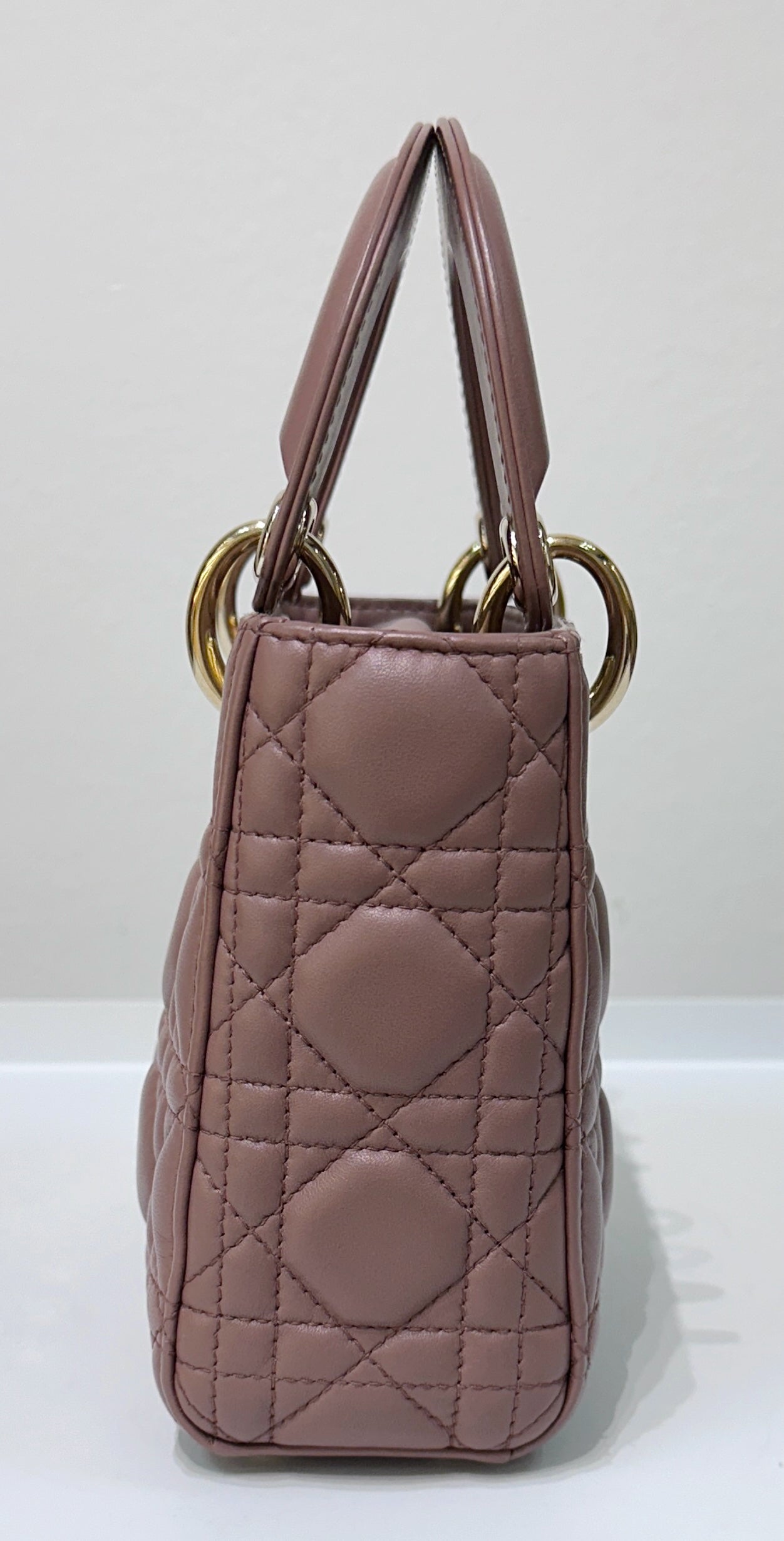 Mini Lady Dior Bag Blush Cannage Lambskin