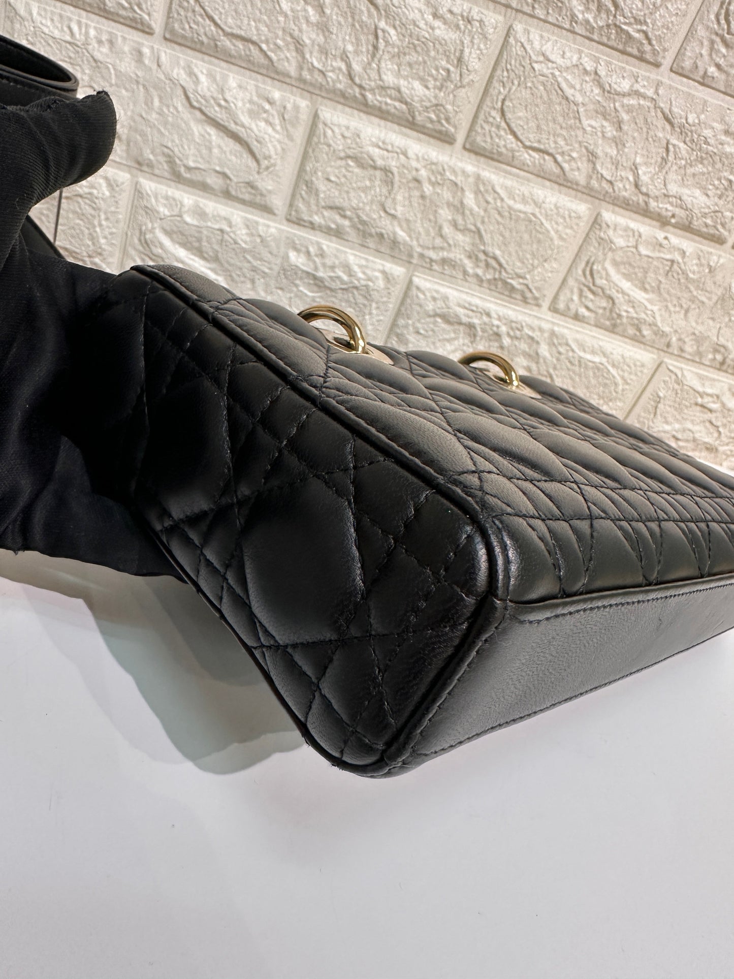 Dior Medium Lady D-Joy Bag Black Cannage Lambskin