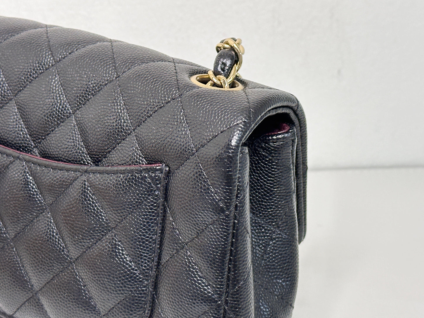 Chanel Caviar Quilted Mini Rectangular Flap black GHW 2449 holo card