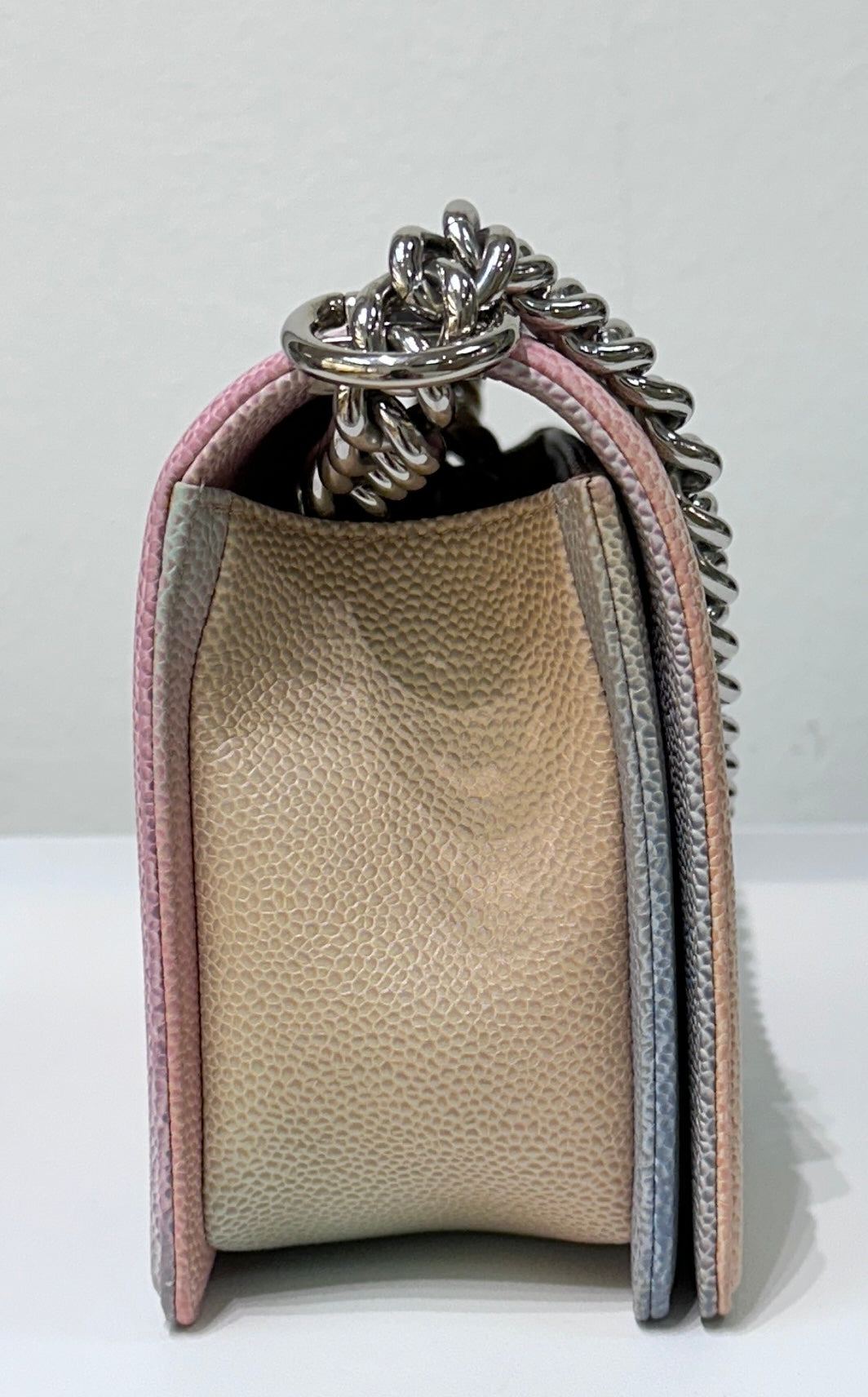 Chanel Rainbow Qulited Caviar LeBoy Bag Medium