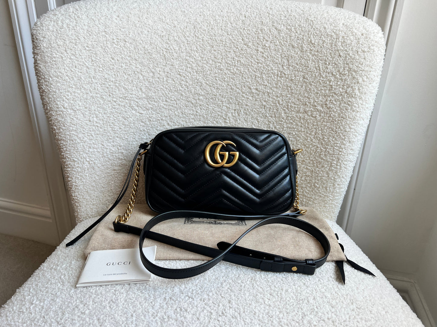 Gucci GG Black Marmont Small Shoulder Bag (RRP £1440)