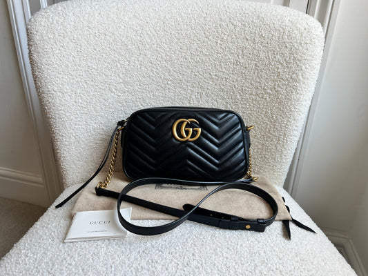 Gucci GG Black Marmont Small Shoulder Bag (RRP £1440)