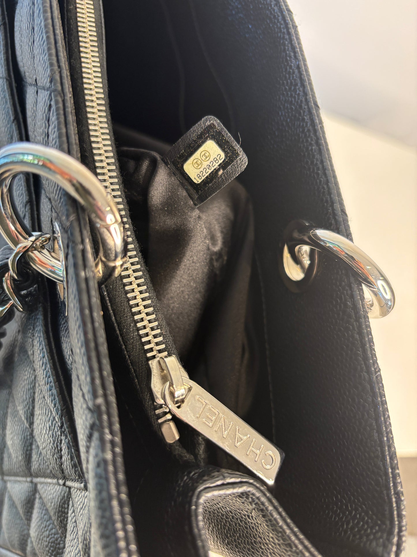 Chanel Black Caviar Large GST Shopping Shoulder Bag