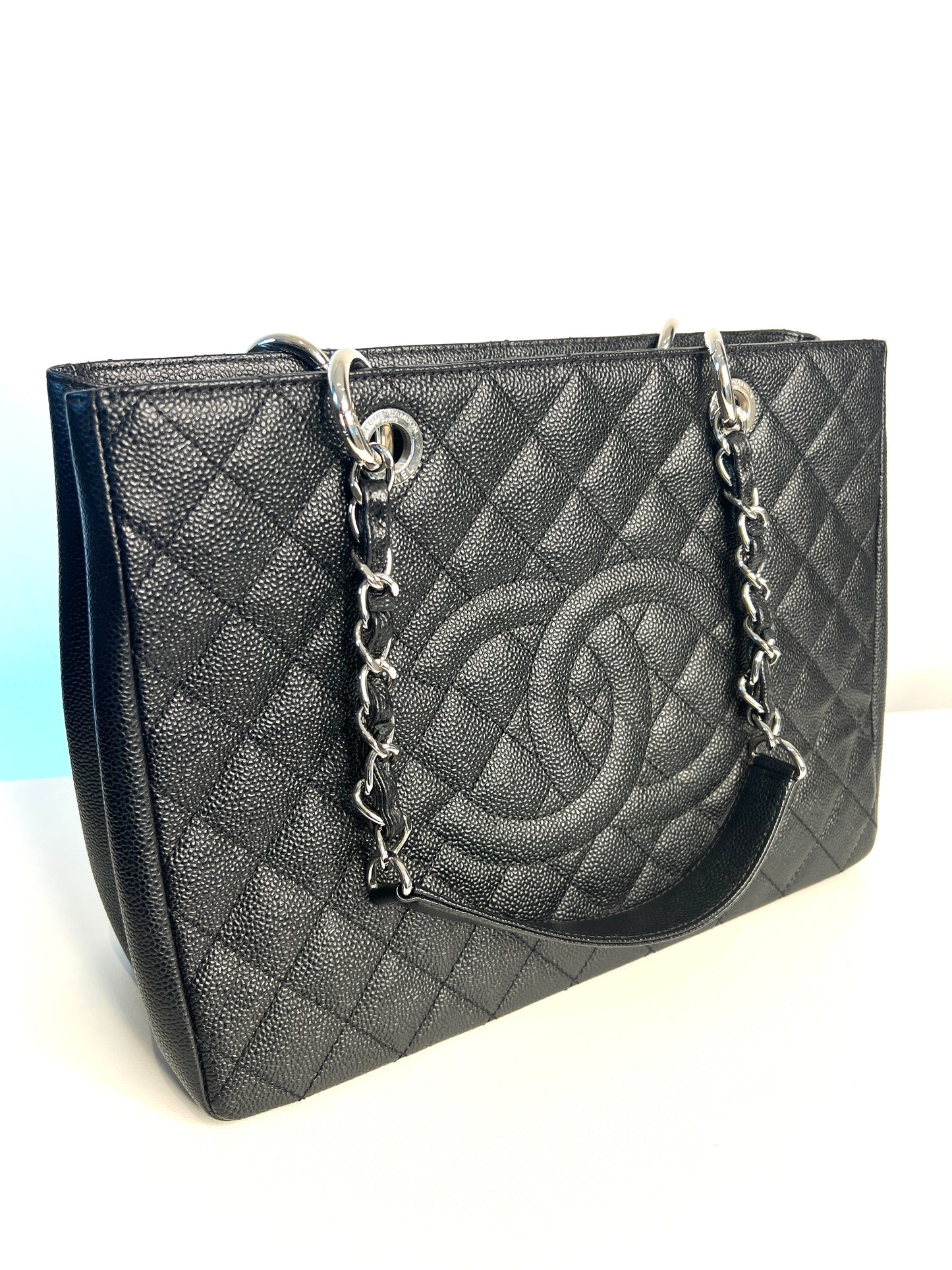 Chanel Black Caviar Large GST Shopping Shoulder Bag