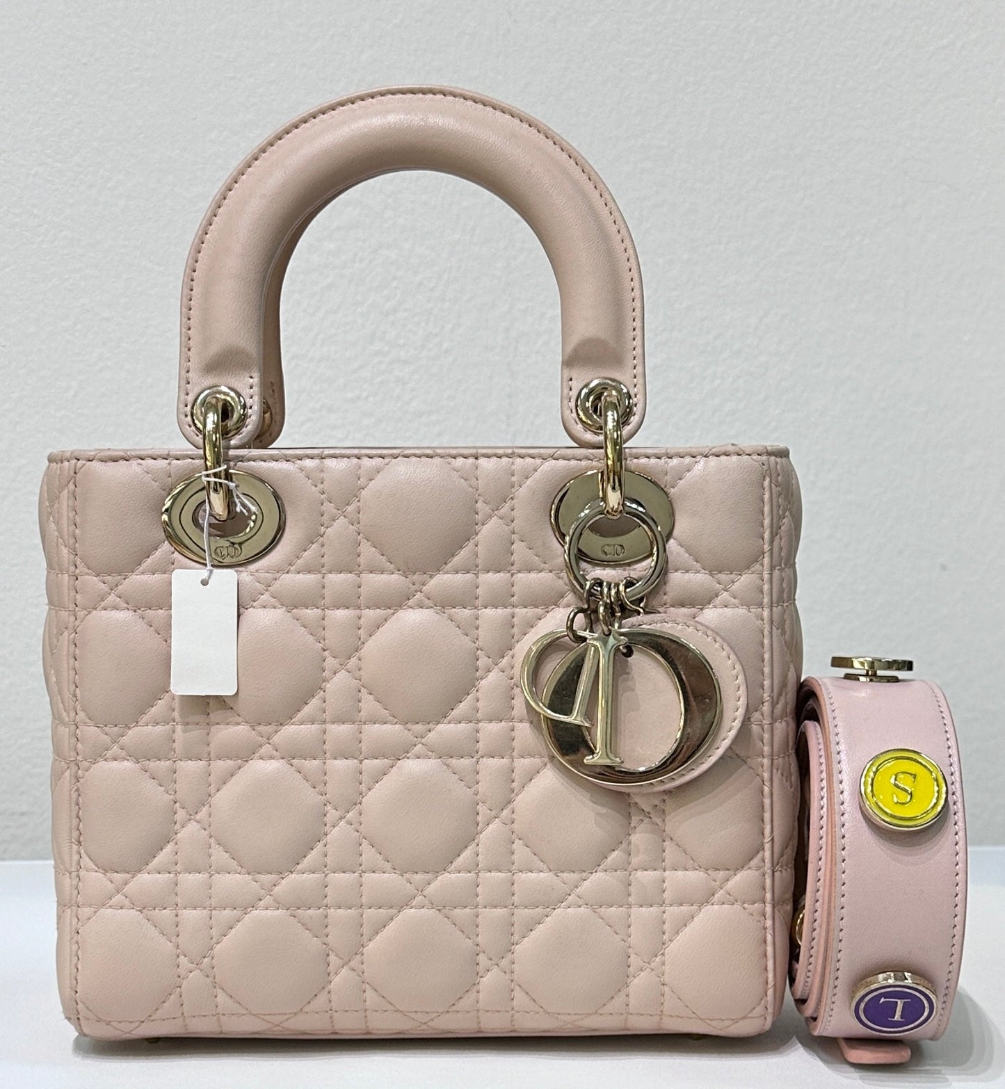 Small Lady Dior My ABC Dior Cannage Lambskin Pink