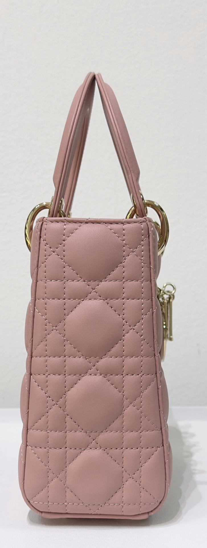 Christian Dior Small Lambskin Cannage My ABC Dior Lady Dior Pink