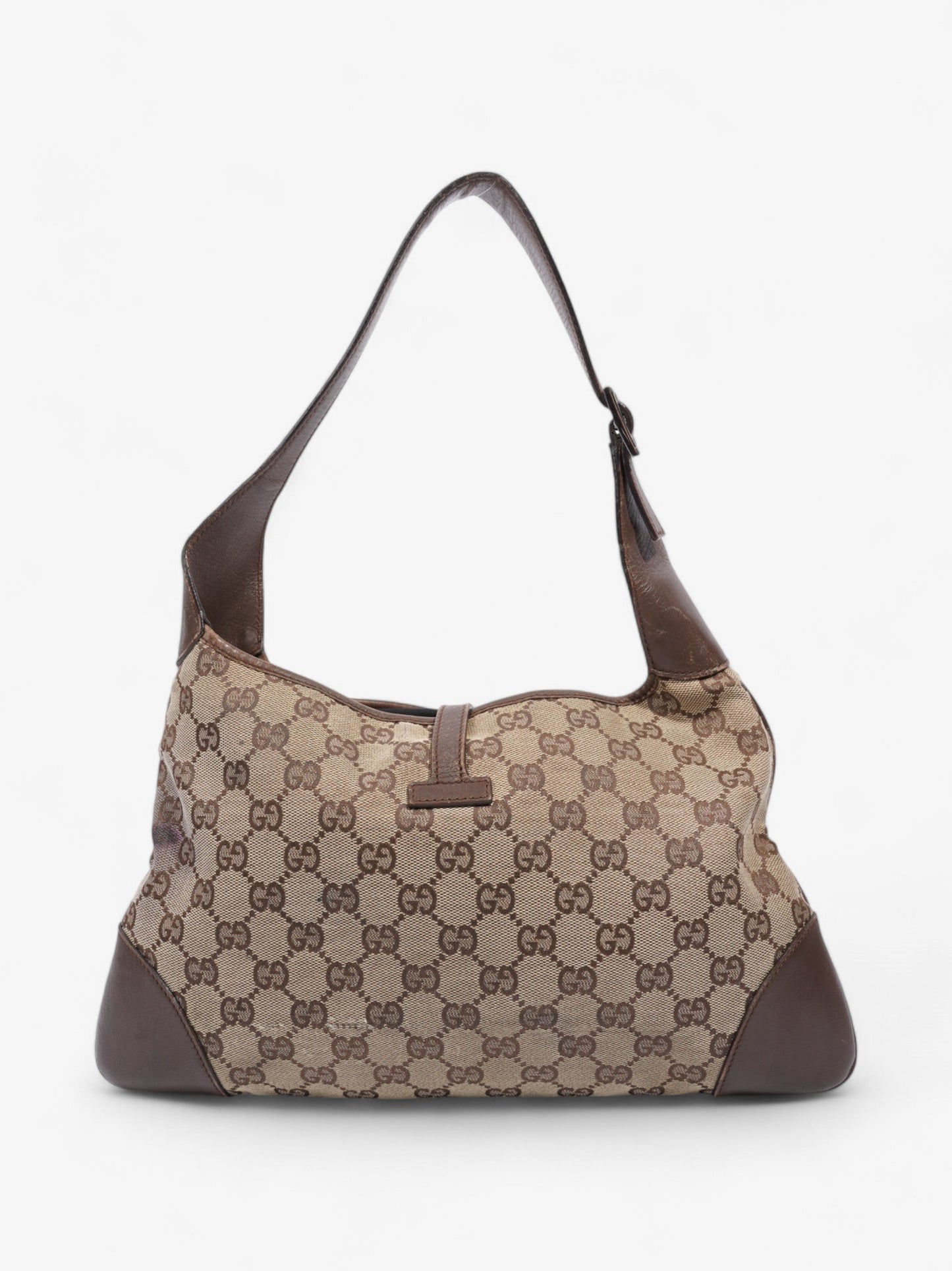 Gucci Vintage Jackie GG Supreme / Brown Canvas Small