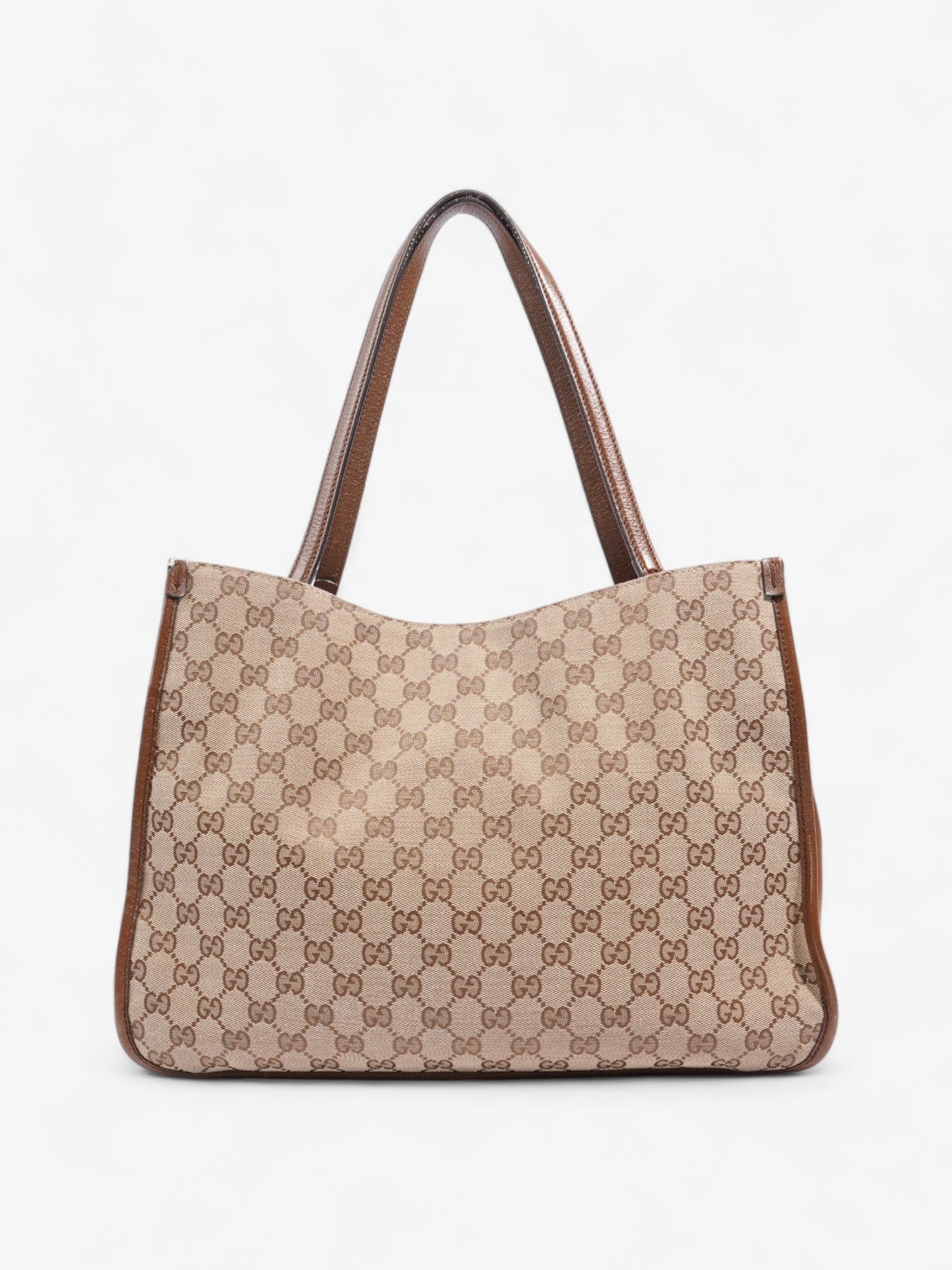 Gucci Horsebit 1955 Tote Beige / Brown Canvas