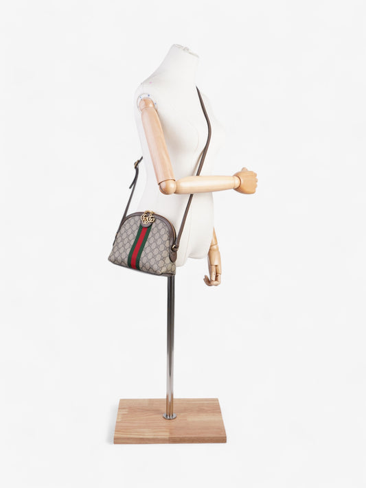 Gucci Ophidia Shoulder Bag Supreme / Green / Red Coated Canvas Small