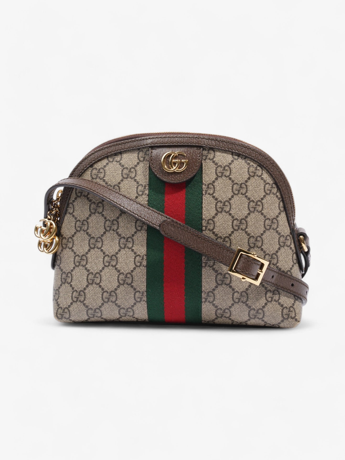 Gucci Ophidia Shoulder Bag Supreme / Green / Red Coated Canvas Small