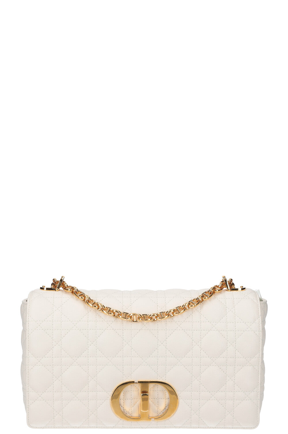 CHRISTIAN DIOR Large Caro Bag Cannage White