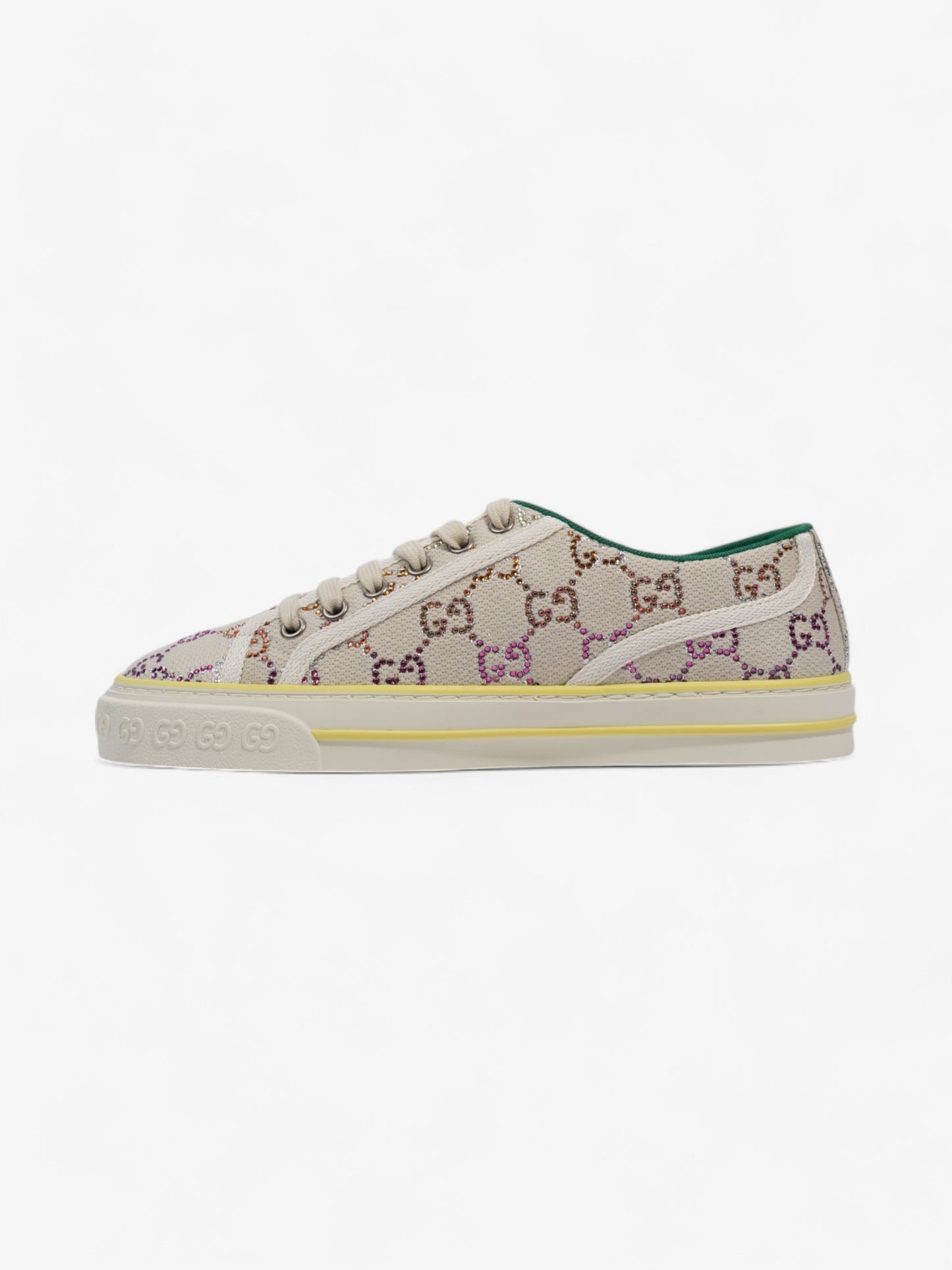 Gucci Crystal GG Tennis 1977 White / Multicoloured Canvas EU 38.5 UK 5.5