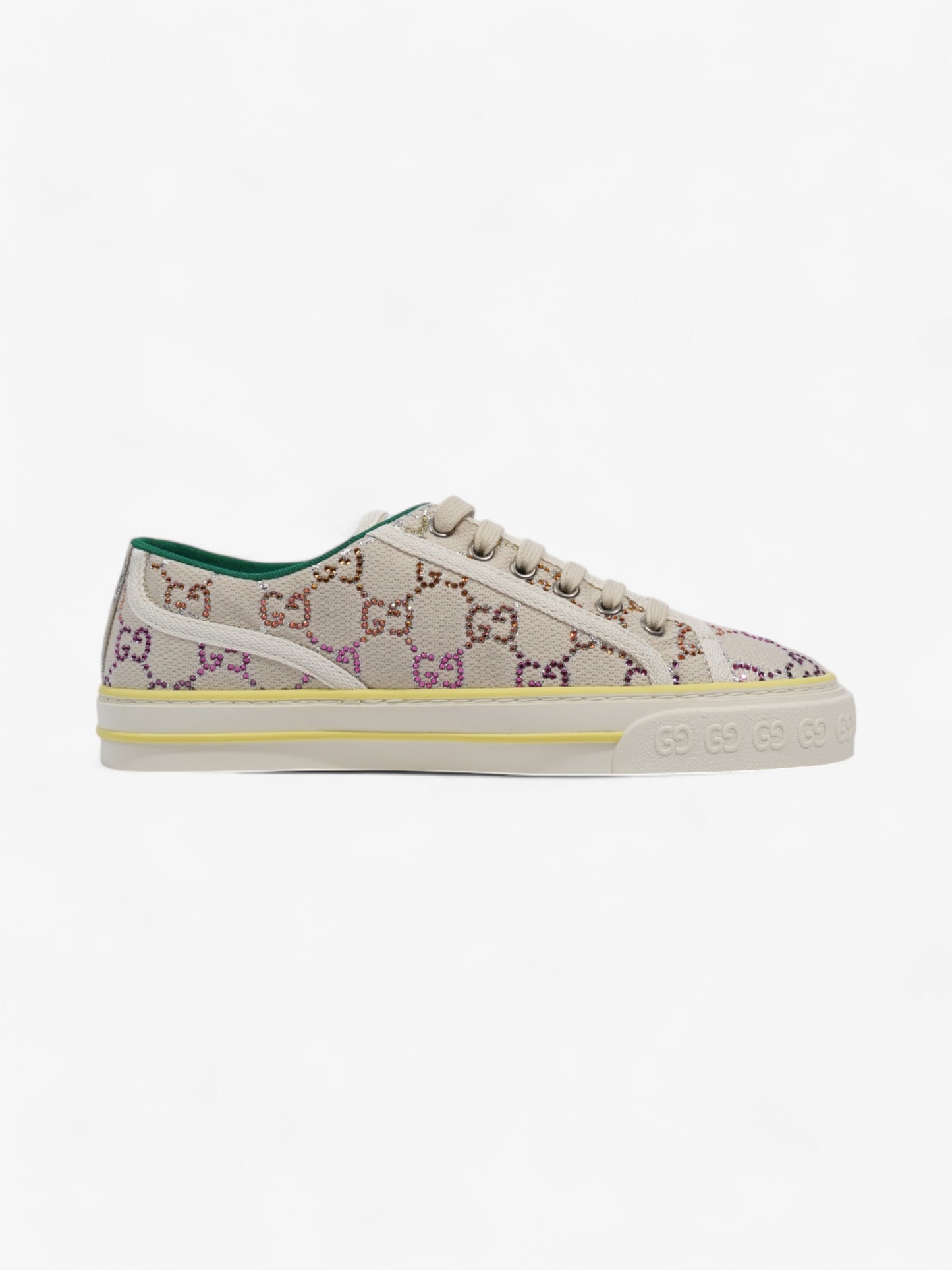 Gucci Crystal GG Tennis 1977 White / Multicoloured Canvas EU 38.5 UK 5.5