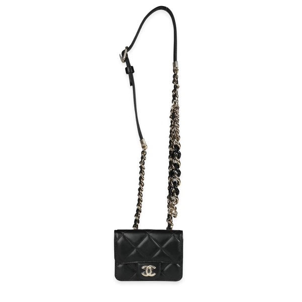 CHANEL CC DIAMOND QUILTED LAMBSKIN BELT BAG