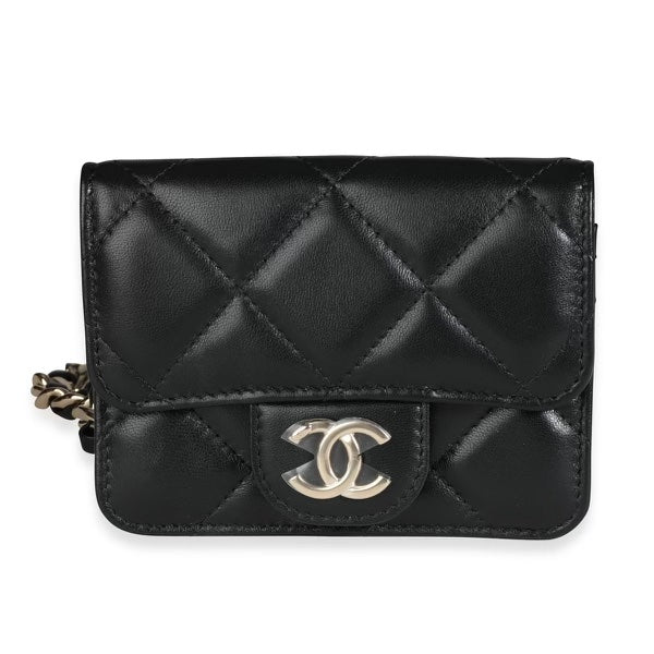 CHANEL CC DIAMOND QUILTED LAMBSKIN BELT BAG