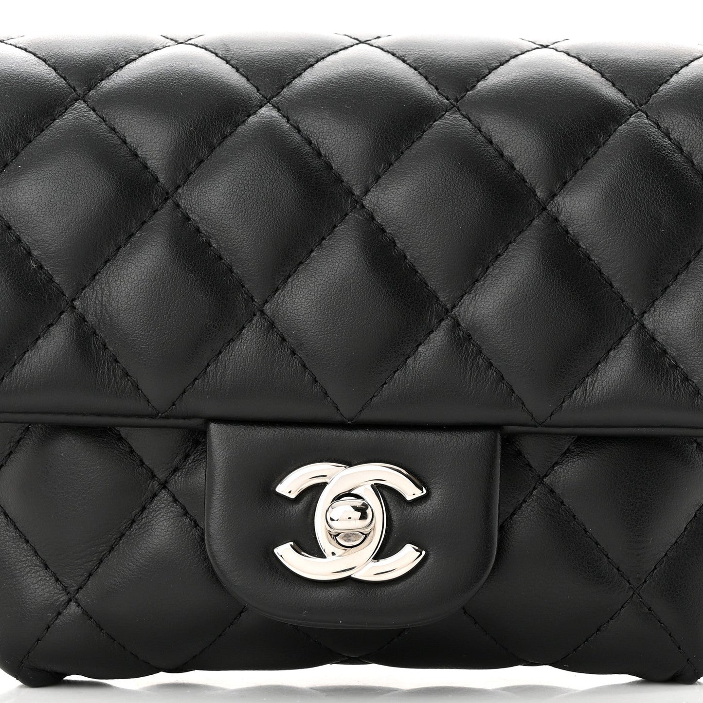 CHANEL CALFSKIN LEATHER QUILTED CC UNIFORM FLAP BELT BAG