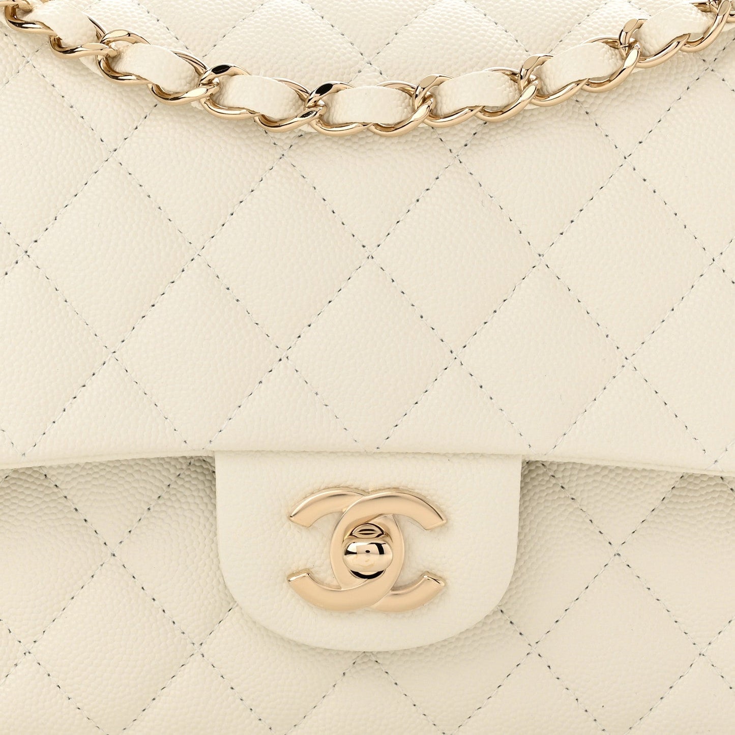 CHANEL CAVIAR QUILTED LEATHER CLASSIC DOUBLE FLAP SHOULDER BAG