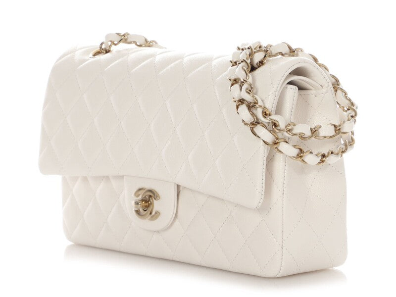 CHANEL CAVIAR QUILTED LEATHER CLASSIC DOUBLE FLAP SHOULDER BAG
