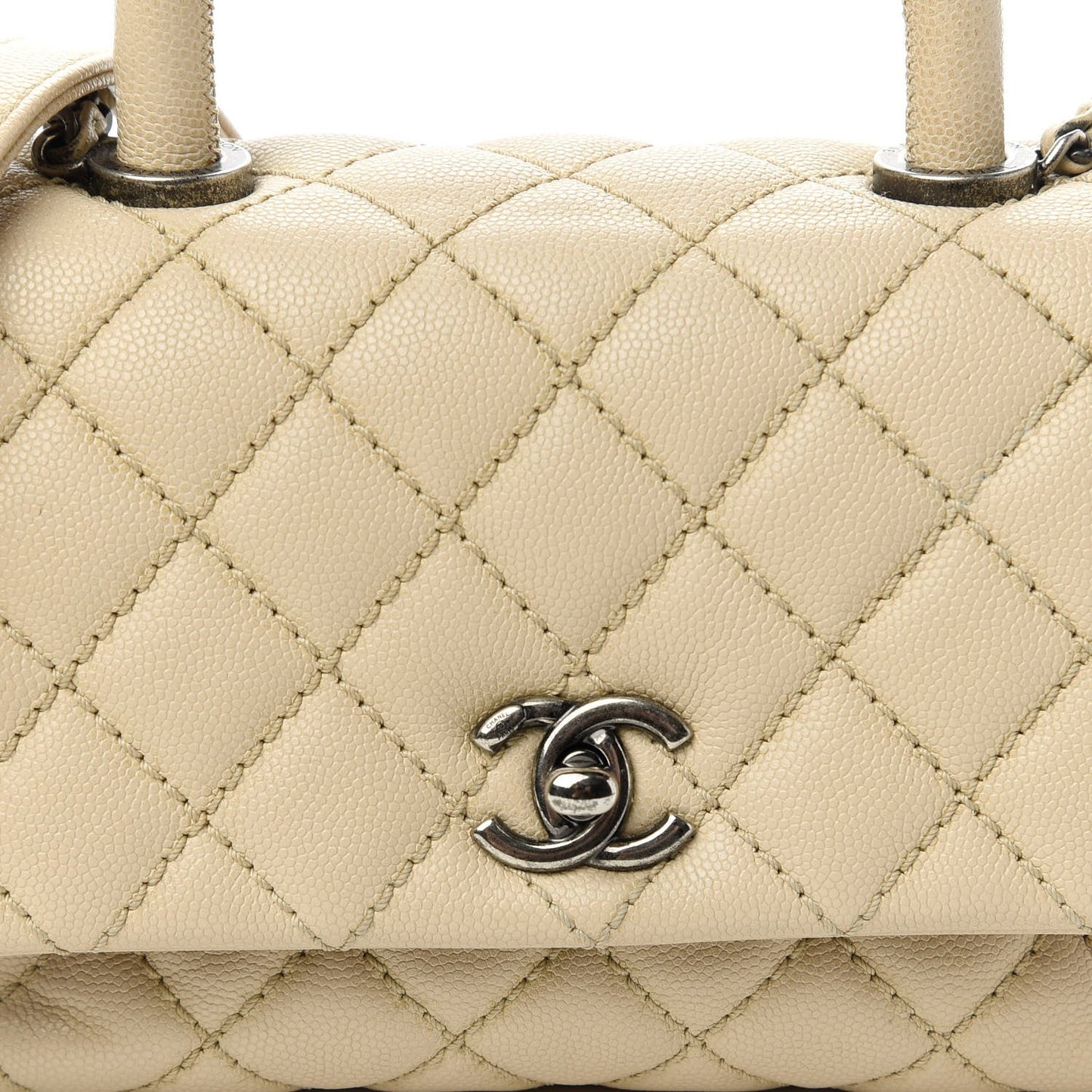 CHANEL CAVIAR QUILTED MEDIUM COCO HANDLE FLAP BAG