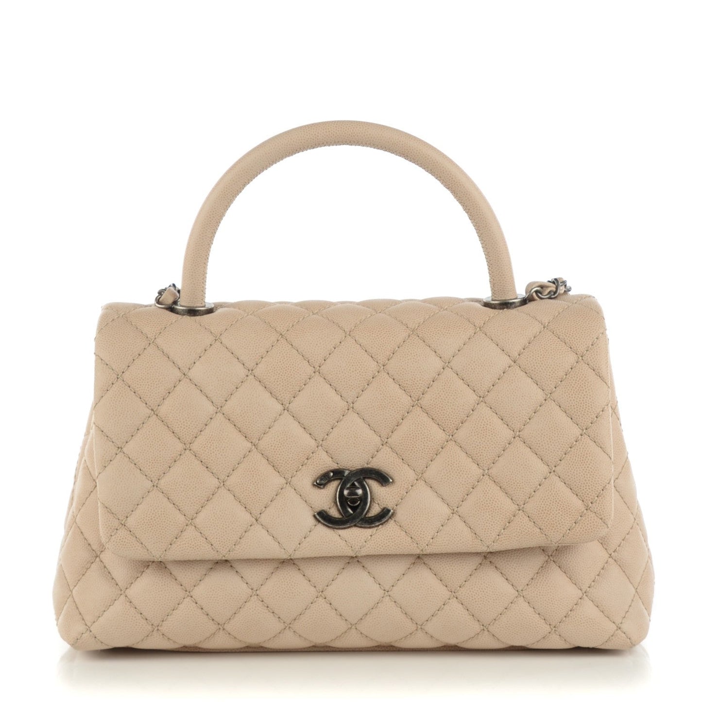 CHANEL CAVIAR QUILTED MEDIUM COCO HANDLE FLAP BAG