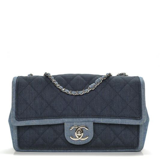 CHANEL DENIM MEDALLION MEDIUM FLAP BAG